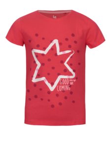 Ružové dievčenské tričko s potlačou 5.10.15.