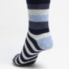 Súprava troch párov chlapčenských pruhovaných ponožiek v sivej a modrej farbe 5.10.15.
