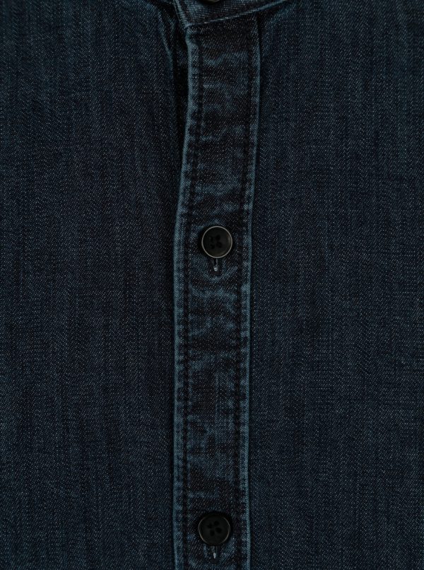 Tmavomodrá pánska rifľová košeľa Garcia Jeans
