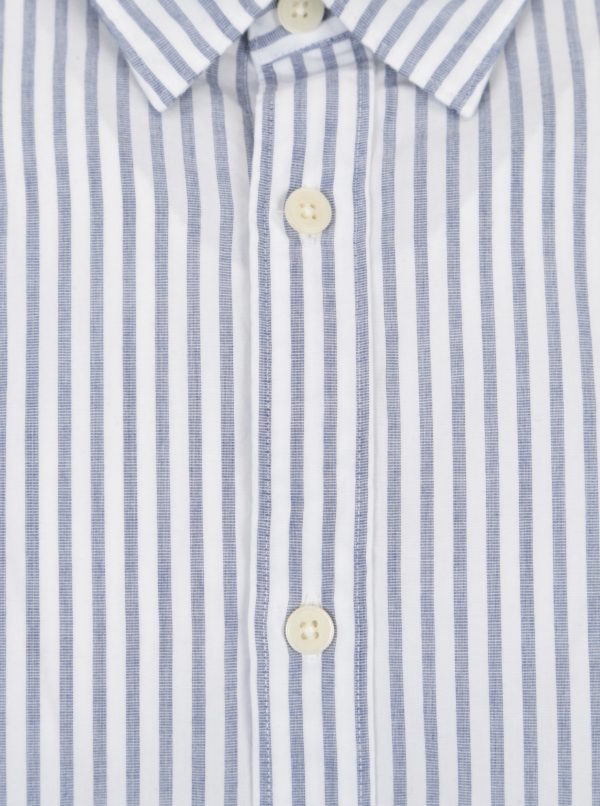Modro-biela pruhovaná slim fit košeľa Selected Homme One Louis