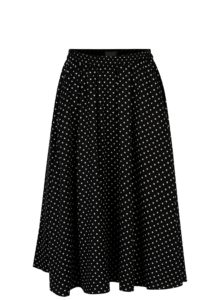 Čierna bodkovaná sukňa s vreckami Selected Femme Millado