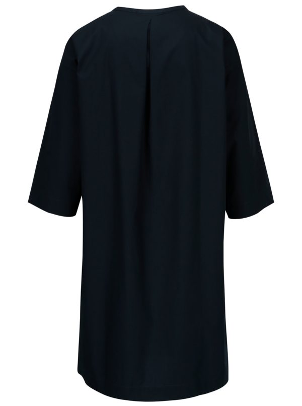 Tmavomodré košeľové šaty s 3/4 rukávom Selected Femme Aman