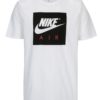 Biele pánske tričko s čiernou potlačou Nike