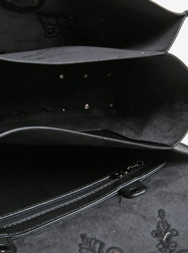Čierna crossbody kabelka s ozdobami Desigual Amorgos