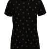 Čierne tričko s potlačou plameniakov Jacqueline de Yong Perfect