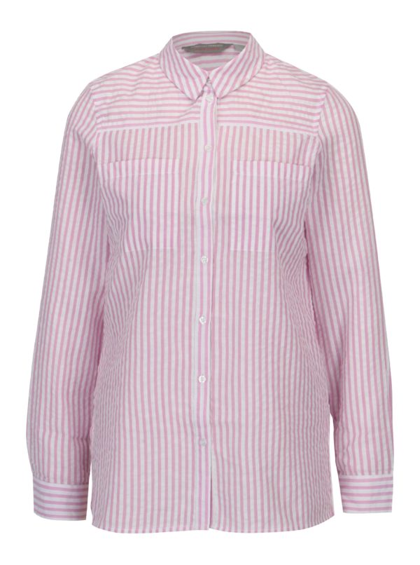 Krémovo–ružová pruhovaná košeľa Dorothy Perkins Petite