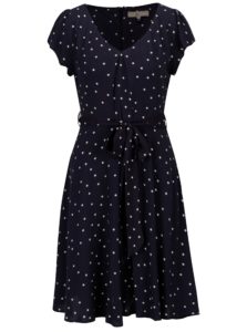 Tmavomodré bodkované šaty Billie & Blossom Petite