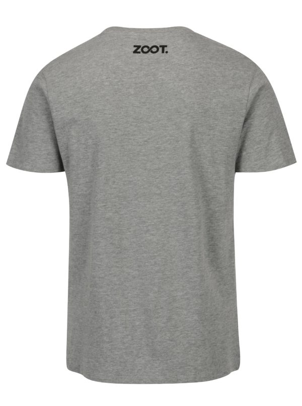 Sivé pánske melírované tričko s potlačou ZOOT Original MCH