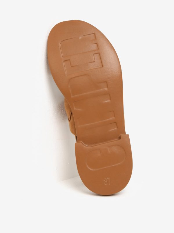 Hnedé dámske semišové sandále Camper Edy