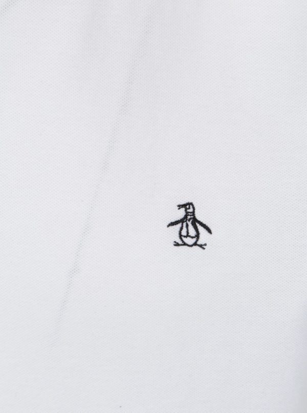 Biela polokošeľa s tmavomodrými detailmi Original Penguin