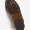 Hnedé kožené brogue členkové topánky Burton Menswear London