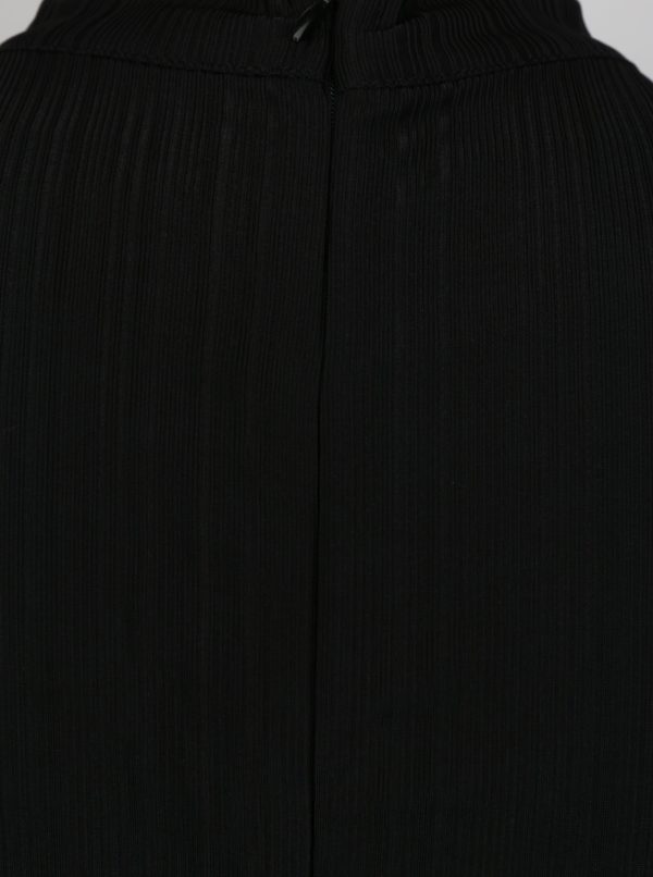 Čierny dlhý plisovaný overal s chokerom Mela London