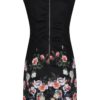 Čierne krátke kvetované šaty Mela London