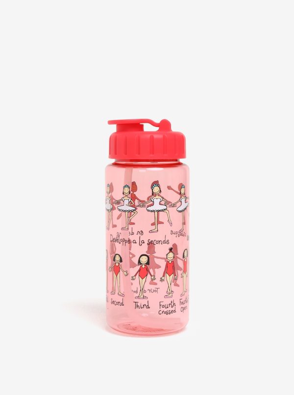 Červená dievčenská fľaša s potlačou Tyrrell Katz Ballet