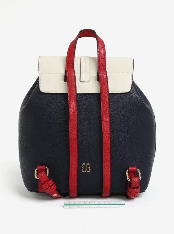 Krémovo-modrý batoh Bessie London