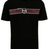 Čierne pánske tričko s potlačou Sergio Tacchini Laufen