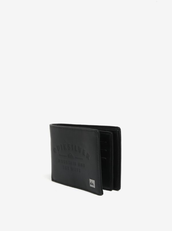 Čierna pánska kožená peňaženka Quiksilver