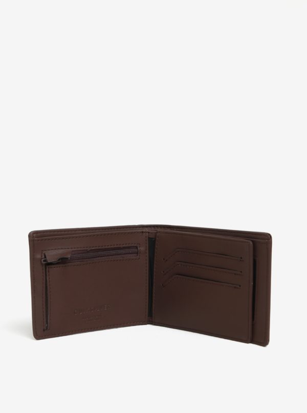 Hnedá kožená pánska peňaženka Quiksilver