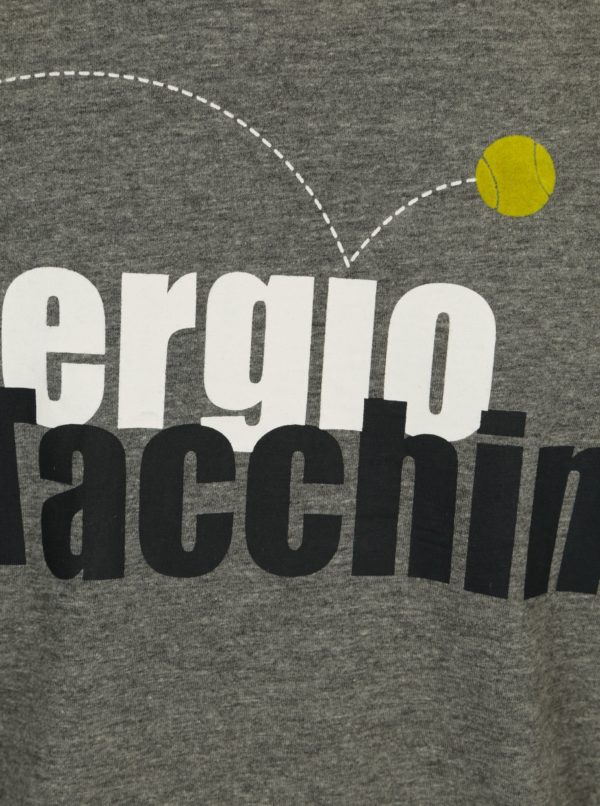 Sivé pánske tričko s potlačou Sergio Tacchini Leto
