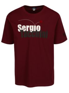 Vínové pánske tričko s potlačou Sergio Tacchini Leto 