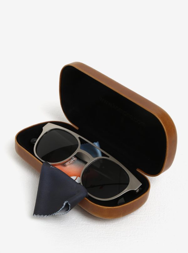 Pánske slnečné okuliare v striebornej farbe Komono Finley