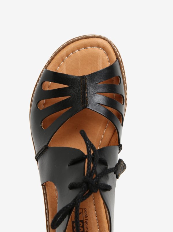 Čierne kožené sandále Pikolinos Alcudia