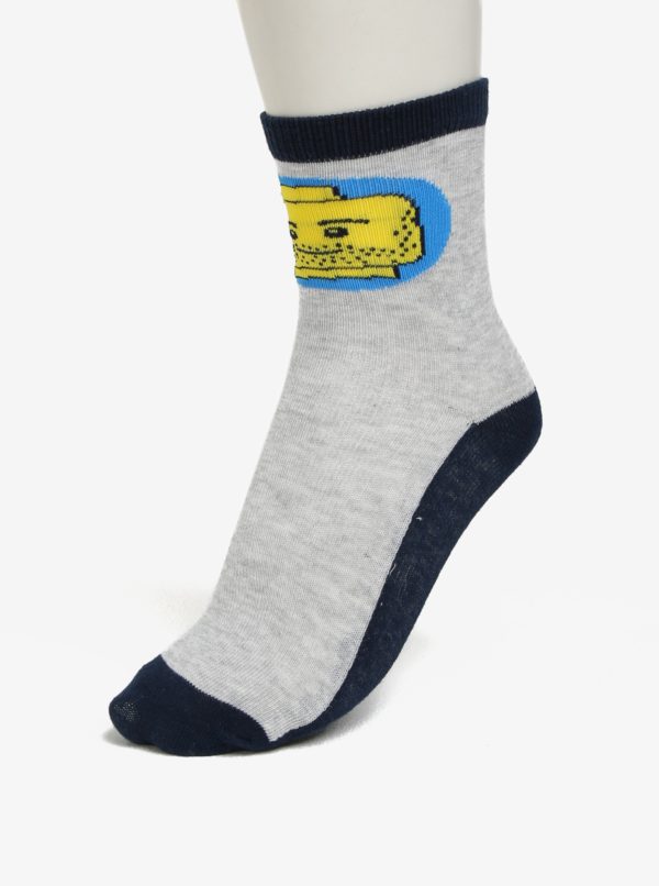 Súprava troch párov chlapčenských ponožiek v modrej, žltej a sivej farbe Lego Wear Aiden