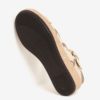 Béžové kožené sandále na klinovom podpätku Pikolinos Mykonos