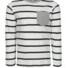 Čierno-krémové pruhované chlapčenské tričko small rags Gustav 