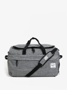Sivá melírovaná cestovná taška s ramennými popruhmi Herschel Outfitter 63 l