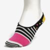 Čierne dámske nízke ponožky Happy Socks Stripes Dots Liner