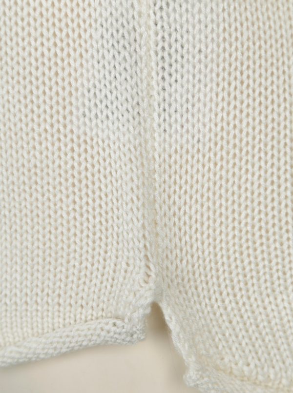 Krémový sveter s véčkovým výstrihom VILA Tobina