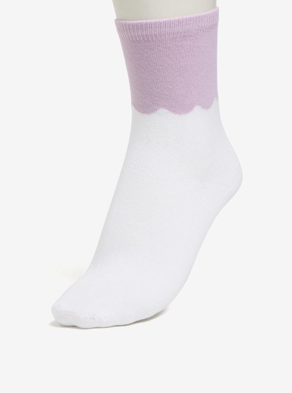 Súprava piatich párov dievčenských ponožiek v staroružovej farbe name it Vilde
