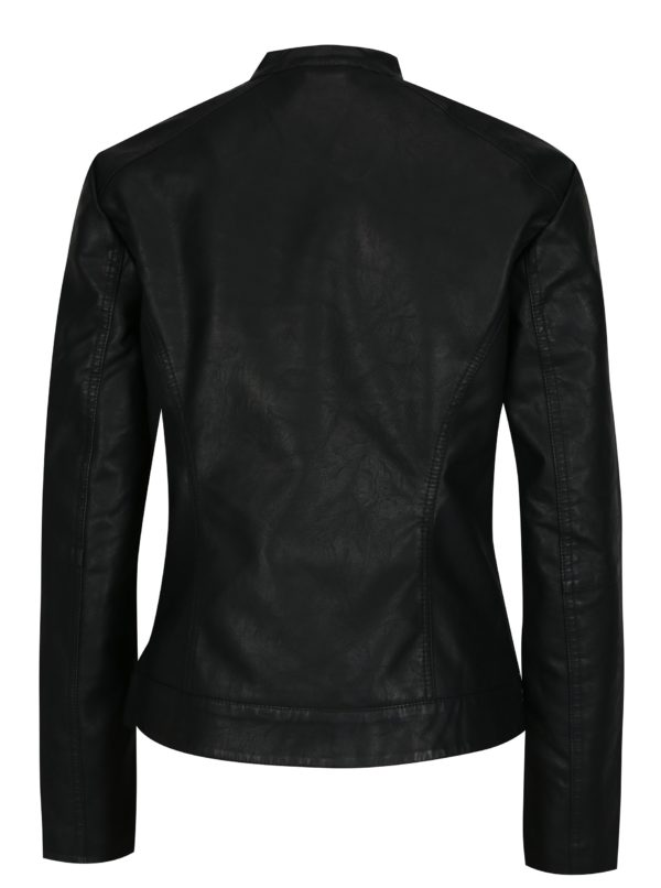 Čierna koženková bunda Jacqueline de Yong Dallas
