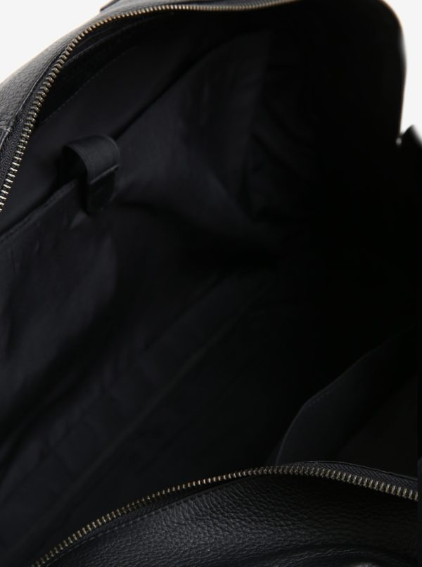 Čierna pánska kožená cestovná taška Royal RepubliQ Omega
