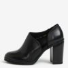 Čierne dámske kožené topánky na vysokom podpätku Royal RepubliQ