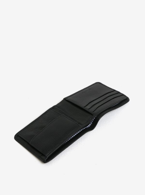 Čierna pánska kožená peňaženka GANT