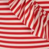 Krémovo-červené pruhované jednodielne plavky Y.A.S Samui