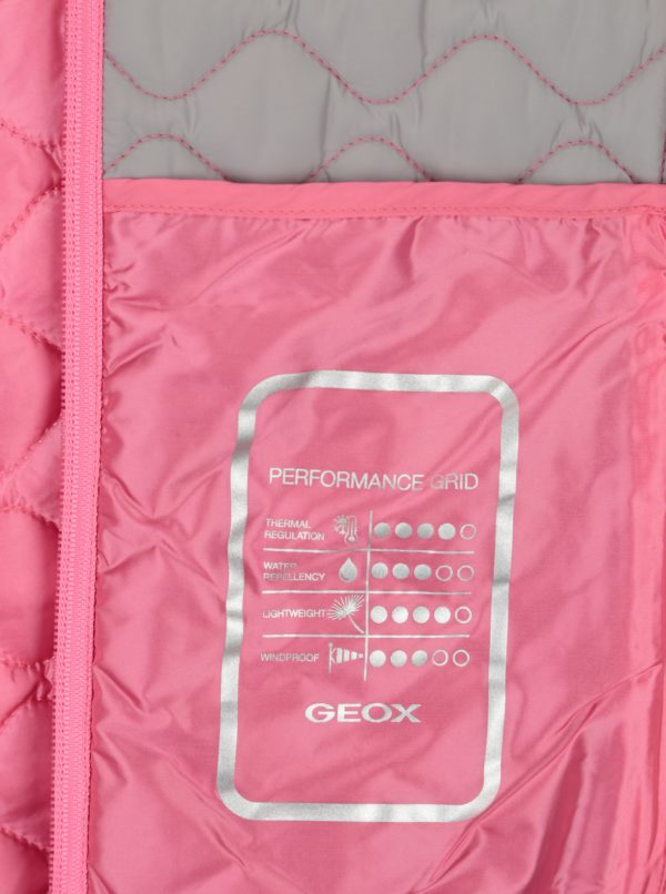 Ružová dámska prešívaná vesta Geox