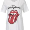 Biele tričko s potlačou ONLY Rolling Stones