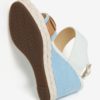 Krémovo-modré vzorované sandále na platforme Geox Janira