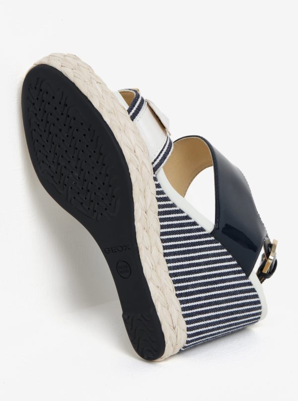 Krémovo-modré sandále na platforme Geox Janira