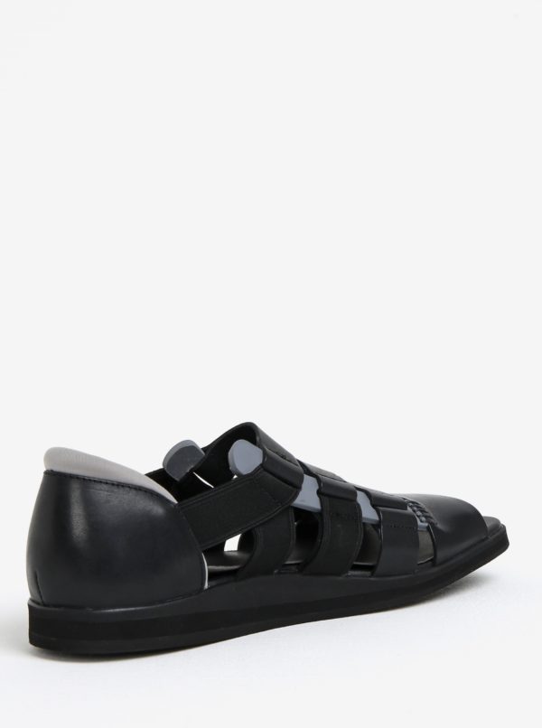 Čierne pánske kožené sandále Camper