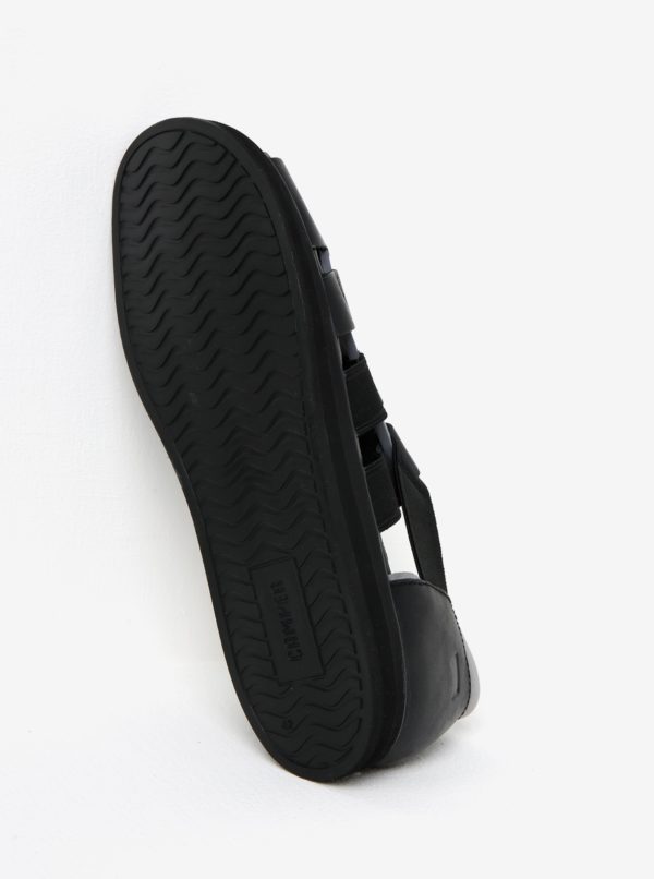 Čierne pánske kožené sandále Camper