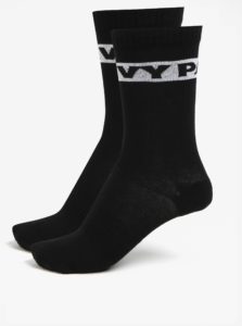 Súprava dvoch párov ponožiek v čiernej farbe Ivy Park