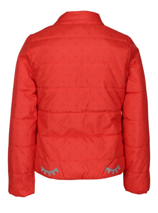 Červená dievčenská prešívaná vodovzdorná bunda s vreckami 5.10.15.