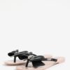 Ružovo-čierne žabky s mašľou na špičke Melissa Harmonic