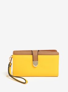 Hnedo–žltá peňaženka s putkom Bessie London