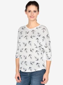 Krémový vzorovaný sveter Haily´s Lisa