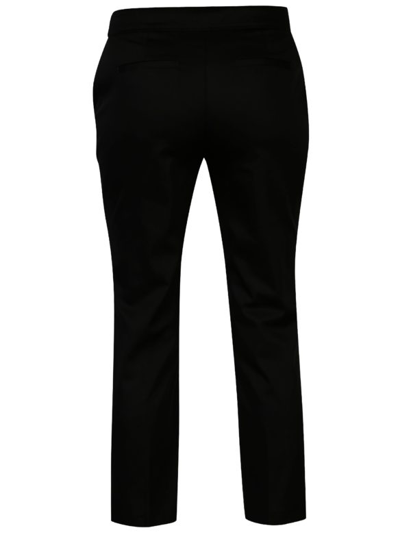 Čierne skrátené nohavice s ozdobnými gombíkmi Dorothy Perkins